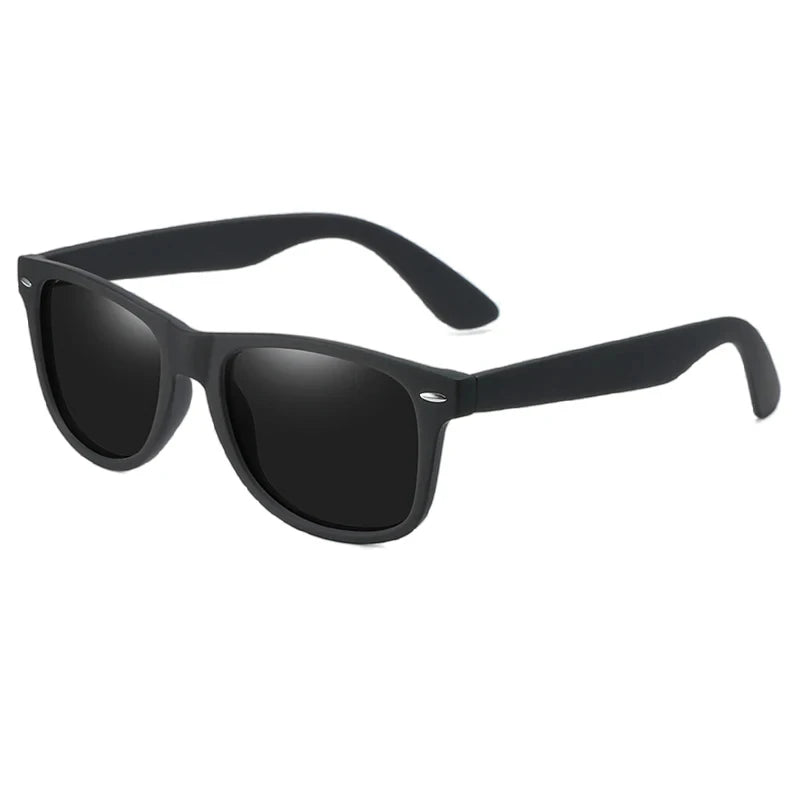 Lunettes de soleil polarisées carrées classiques pour hommes et femmes, rétro noires, mode été, Anti éblouissement, nuances de conduite