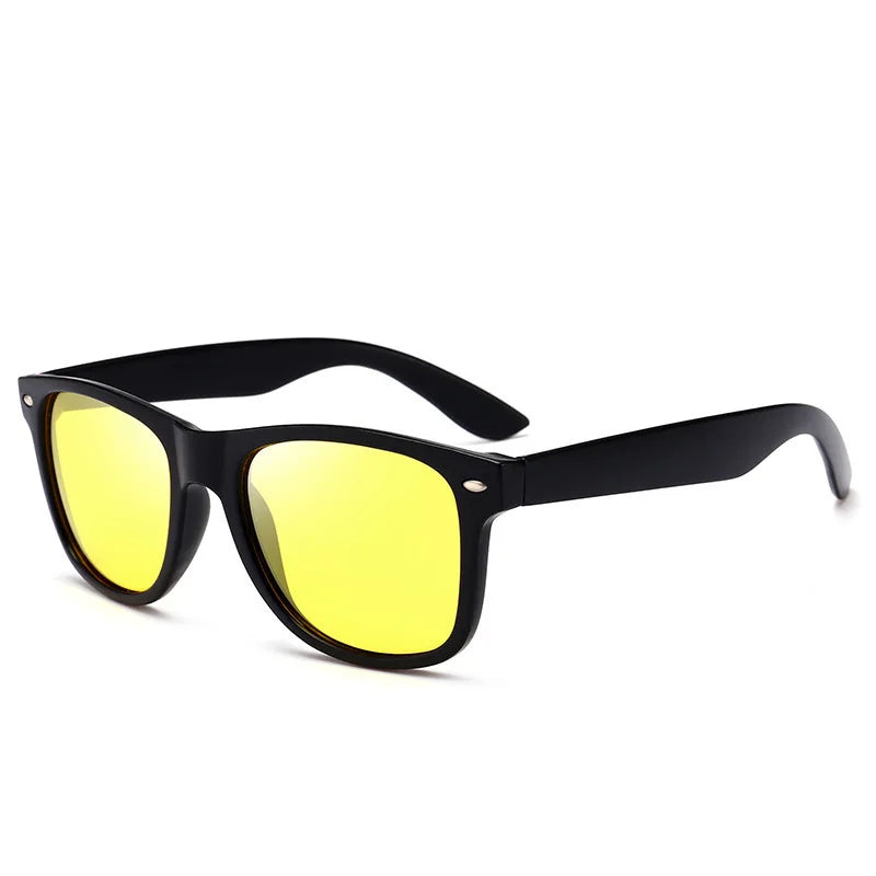 Lunettes de soleil polarisées carrées classiques pour hommes et femmes, rétro noires, mode été, Anti éblouissement, nuances de conduite