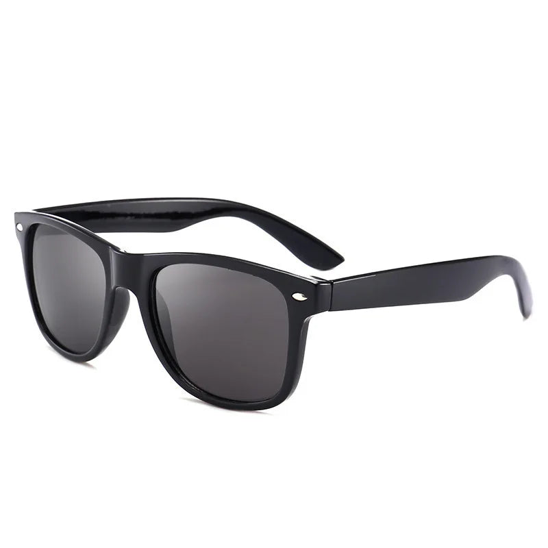 Lunettes de soleil polarisées carrées classiques pour hommes et femmes, rétro noires, mode été, Anti éblouissement, nuances de conduite